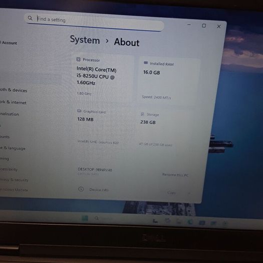 Dell Latitude 5490 | Intel Core i5 | 16GB RAM | 256GB SSD Laptop