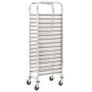 Kitchen Trolley for 16 Trays 38x55x163 cm Stainless Steel Image 5