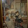 Rare Find. Vintage Tapestry Scene with a Mahogany Frame Image 2