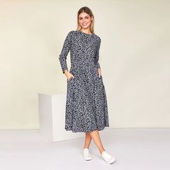 The Casual Company - Mollie Dress - Black Leopard - Size 14/16 - Brand New with Tag