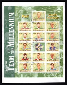 1999 Ireland GAA Team of The Millennium (Gaelic Football) Sheetlet  Fine CDS Used with clear Dublin Steele cancel of 17th August 1999 on plain envelope.