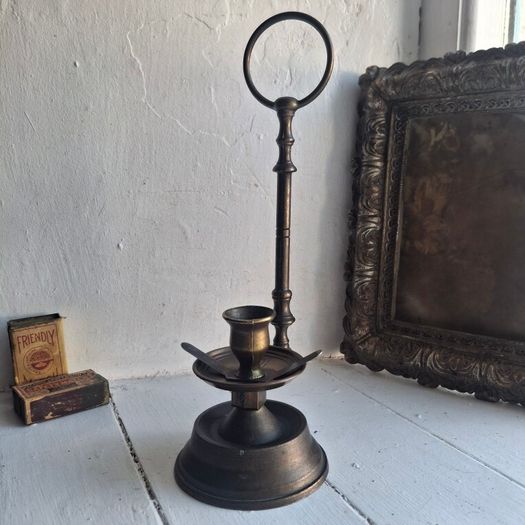 Victorian Brass Chamberstick Candle Holder