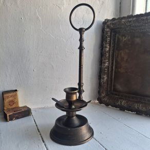 Victorian Brass Chamberstick Candle Holder