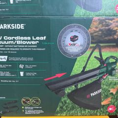 Parkside Cordless Leaf Vacuum Cleaner and Leaf Blower 3-1 - Used Once