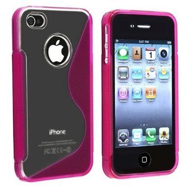 Lot of 10 x Silicone Gel Case Cover For Apple iPhone 4/4S S-line Design Free Screen Protector