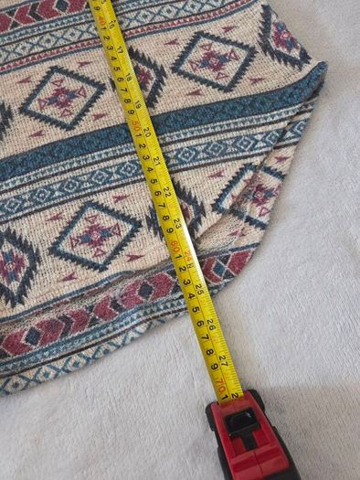 Ginger G Vintage Style Boho Southwestern Geometric Cap-Sleeve Tunic Top