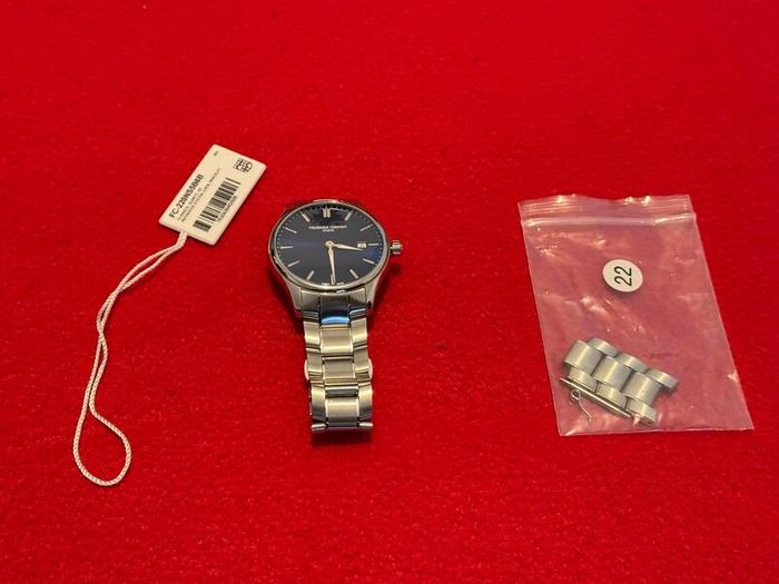 Frederique Constant Classics Swiss Made Watch, Blue Dial, Full Set