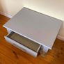 Blue Wooden Coffee Table with Drawer & Lower Storage Shelf Image 5