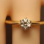 Gold plated Sterling Silver Half Carat Moissanite Solitaire Ring Image 2