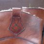 Mens brown genuine leather Swiss made high boots Image 2