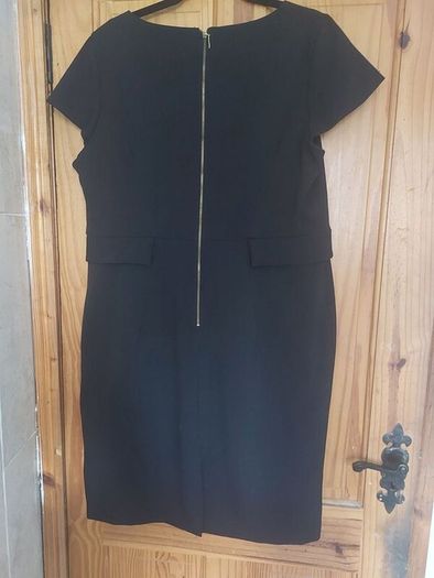 Black peplum dress size 18 (free postage)