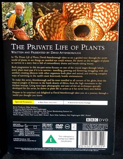 David Attenborough: The Private Life Of Plants - The Complete Series DVD (2005)