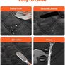 Dog Hammock for Car Back Seats with Side Protection and Mesh Visual Window, Durable Scratch Proof and Waterproof Pet Seat Cover for Cars/Trucks/SUV, 135 x 148 cm, Black&Orange Image 2
