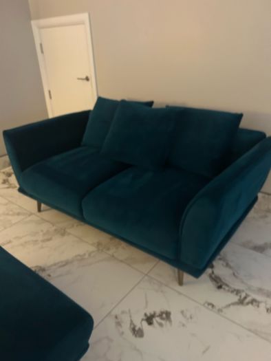 EZ Living Teal Sofa 3 Piece - Katie