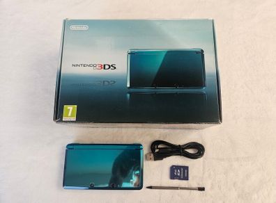 Boxed Nintendo 3DS aqua blue