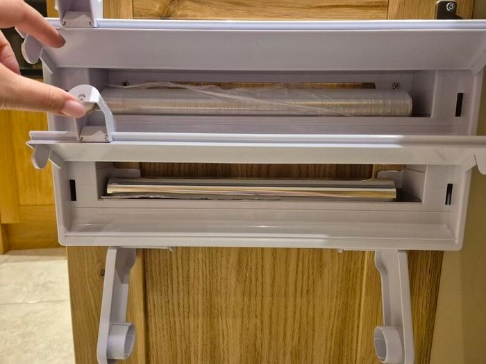 Cling Film, Foil, Kitchen Roll Dispenser with Cutters, Kitchen Dispenser