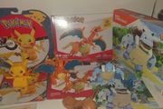 Pokemon Building Sets Lot Pikachu, Charizard, Blastoise + Eevee