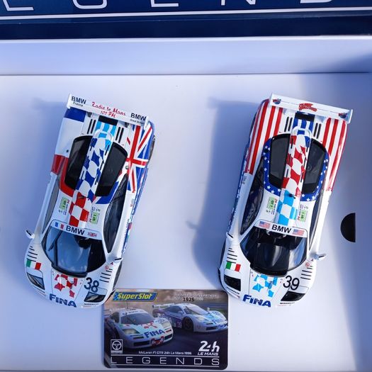 Scalextric Legends: McLaren F1 GTR Twin Pack ( Superslot gt touring 24hr slot car endurance H4021a C4021a  )