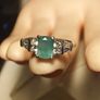 Natural Green Agate Gemstone Ring Image 7