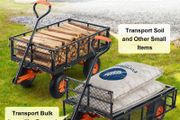 Garden Dump Cart Heavy-duty Metal Yard Carts and Wagons 400 lbs Loading
