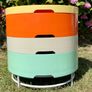 Vintage Ikea PS 2014 Retro Round Colourful Plastic Compartment Storage Side Table Image 6