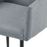Dining Chairs with Armrests 6 pcs Light Grey Fabric Image 7
