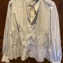 Levete  Room , blue/white shirt/blouse size UK 10 Image 4