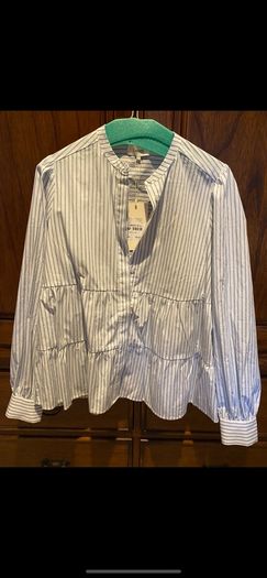 Levete  Room , blue/white shirt/blouse size UK 10