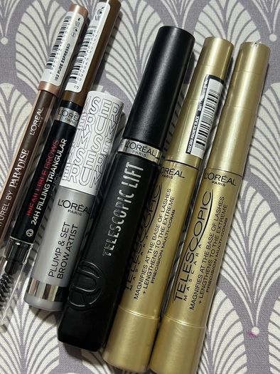 Loreal Paris mascara, brow plump & set , brow pencil and eye pencil new