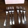 6 Vintage Pastry Forks Image 5