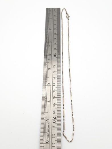 925 Vintage Sterling Silver Italian Bar LinkChain