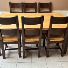 Solid Timber Dining Table & Chairs
