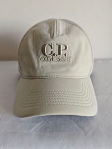 CP Company Baseball Cap Beige Embroidered Logo