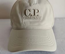 CP Company Baseball Cap Beige Embroidered Logo