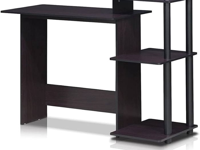 NEW SALE | Efficient Home Laptop Notebook Computer Desk, Study Desk, Writing Desk, Dark Walnut