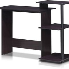 NEW SALE | Efficient Home Laptop Notebook Computer Desk, Study Desk, Writing Desk, Dark Walnut