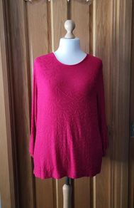 Long sleeve pink top, Size 20