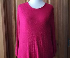 Long sleeve pink top, Size 20