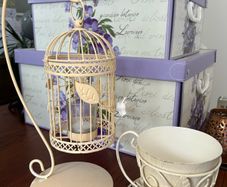 Lantern and flower pot