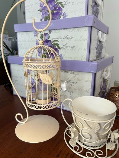 Lantern and flower pot