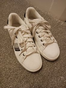girls white trainers u.s polo