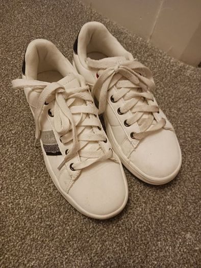 girls white trainers u.s polo