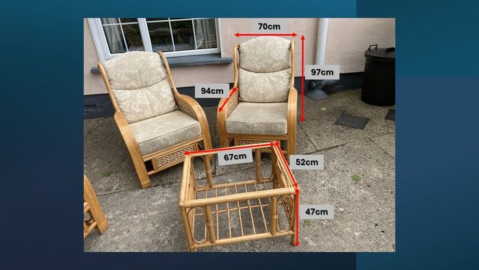 4 Piece Rattan Furniture Set