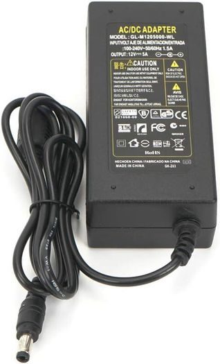 12V 5A 60W Power Supply Adapter,AC100-240V to DC12V Power Adapter Charger Transformer for LED Light Strip,CCTV Camera