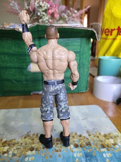 John Cena wrestling action figure camo shorts loose
