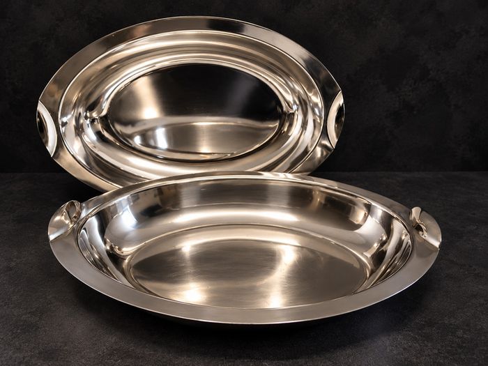 Vintage Silver-Plated Oval Serving Dish with Lid