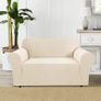 Super Stretch Sofa Covers Couch Covers Sofa Slipcovers Furniture Protector for Sofas/Kids/Pets Form Fitted Jacquard with Elastic Bottom, Thick Soft Non Slip (2 Seater Natural) Image 2
