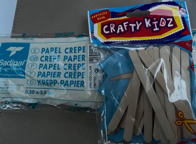 Crepe Paper & Lollipop Sticks