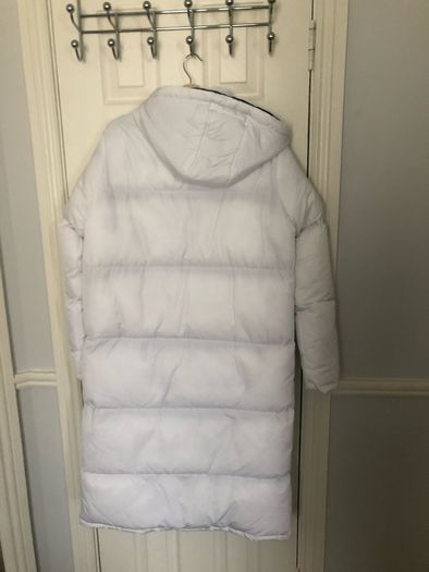White puffer coat