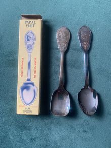 Papal Visit Britain 1982 silver plated spoons